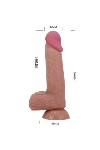 Dildo realistico con ventosa Sliding skin 20,6 cm marrone