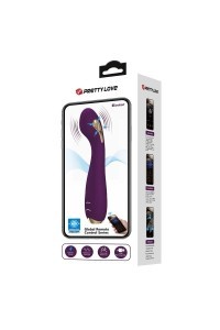 Vibratore punto G con app ed elettroshock Hector viola scuro