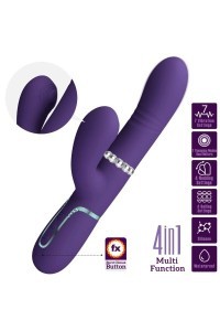 Vibratore rabbit multifunzioni 4 in 1 viola