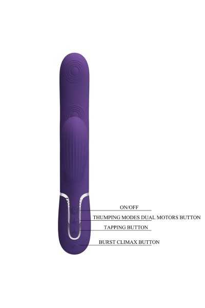 Vibratore rabbit multifunzioni Perlita viola