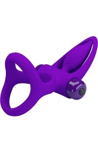 Anello vibrante per pene e testicoli viola