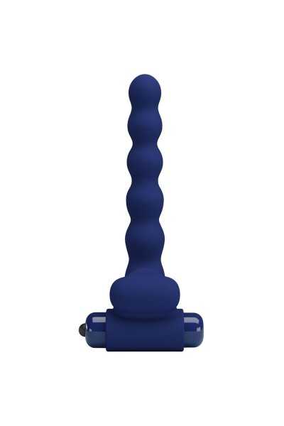 Anello vibrante con dildo anale Ajmal blu