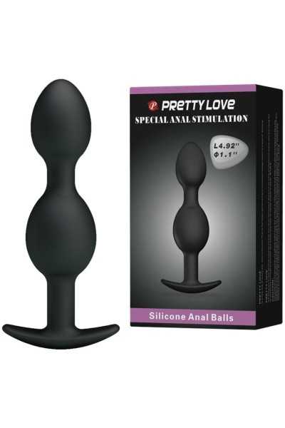 Palline anali in silicone nero 12,5 cm