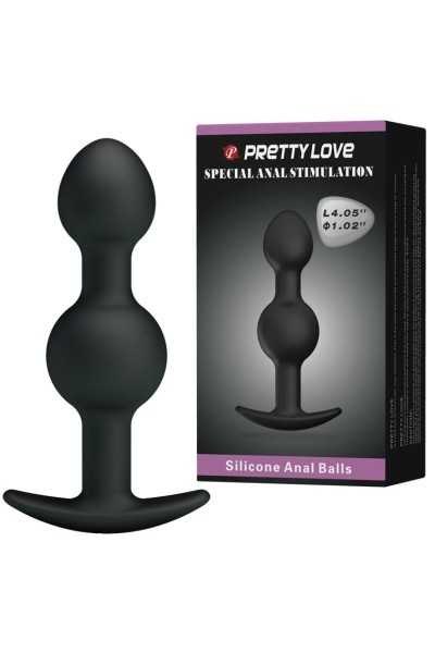 Palline anali in silicone nero 10,3 cm