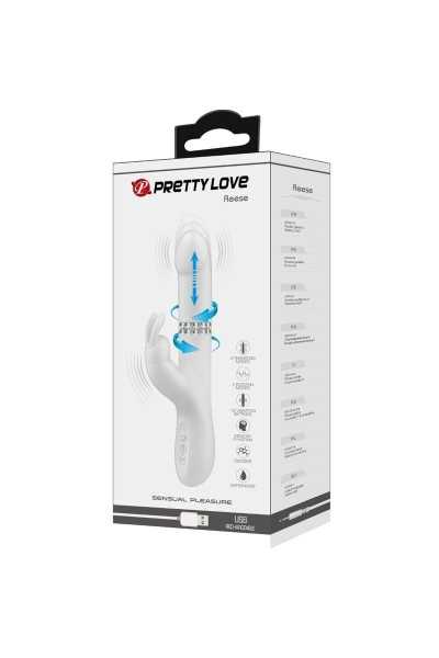 Vibratore rabbit rorante Reese Silver