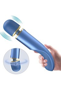 Stimolatore wand con 7 modalità di vibrazioni azzurro