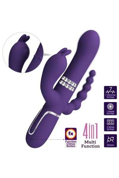 Vibratore rabbit multifunzioni Cammy viola