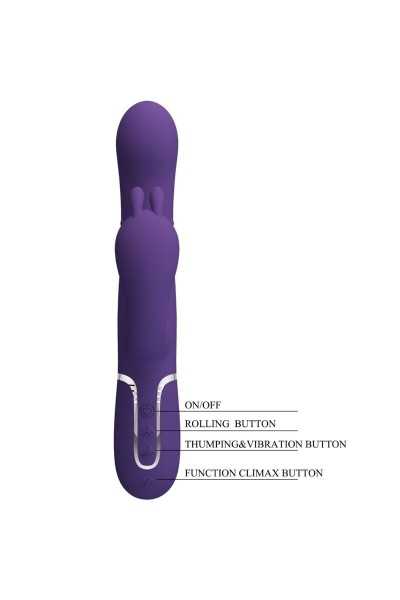 Vibratore rabbit multifunzioni Cammy viola