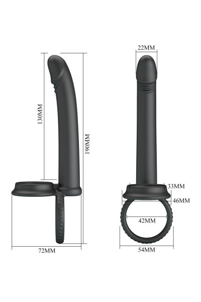 Anello fallico doppio con dildo anale Martin