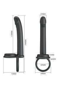 Anello fallico doppio con dildo anale Martin