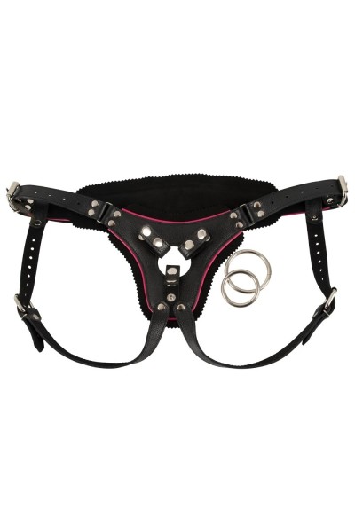 Imbracatura strap on per donna in pelle