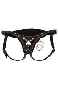 Imbracatura strap on per donna in pelle