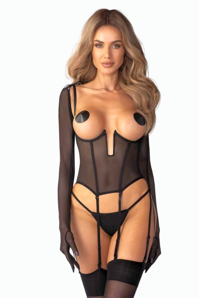 Guanti lunghi in tulle elastico Euphori