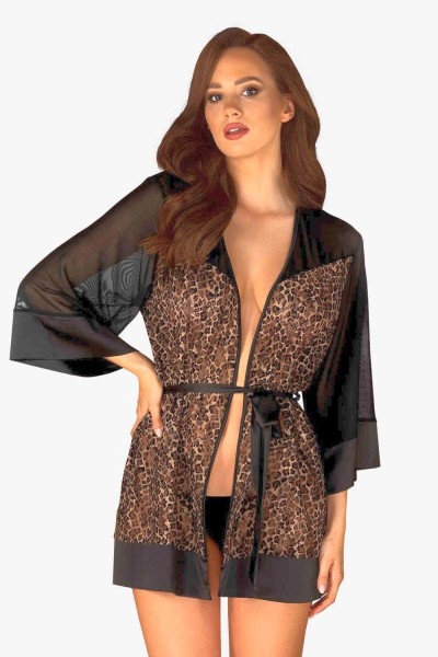 Vestaglia con inserto maculato Allunes