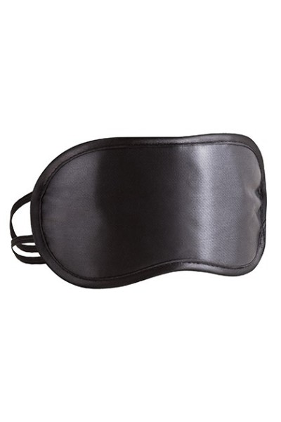 Mascherina in raso lucido nero Blindfold