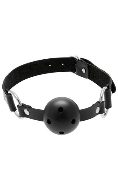 Bavaglio a sfera traspirante nero