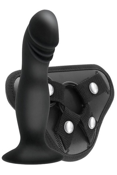Imbracatura con dildo nero 15 cm Strappy
