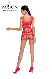 Mini abito stile bodystocking BS089 rosso