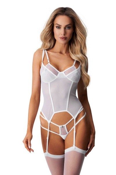 Corsetto in tulle bianco con ferretto Arrowel