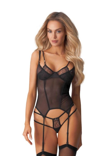 Corsetto in tulle nero con ferretto Arrowel