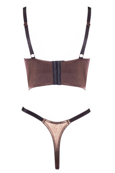 Completino 2 pezzi aperto con ciondolo a forma di cuore