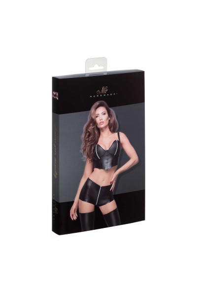 Shorts a vita alta con cerniera