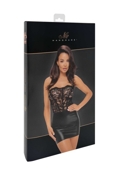 Mini abito con corsetto in pizzo Solace