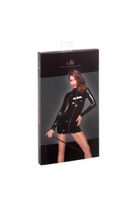 Miniabito a maniche lunghe in PVC con zip