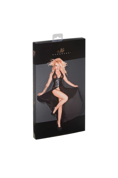 Abito lungo con chiusura a corsetto