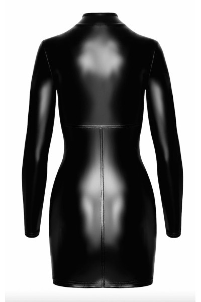 Mini abito wetlook con zip a 3 vie Chimera