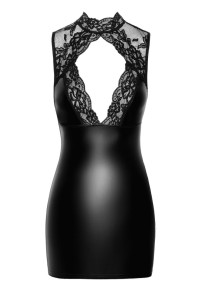 Mini abito wetlook e pizzo Pandora