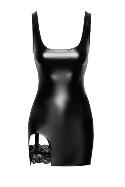 Vestito wetlook con giarrettiera in pizzo Velvetine