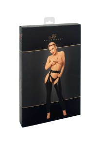 Pantaloni wetlook con dettaglio cut-out