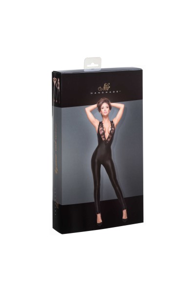 Tuta in pizzo effetto bagnato senza maniche