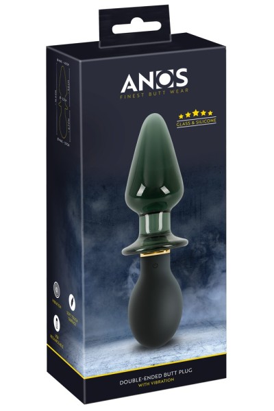 Plug anale a doppia estremità con vibrazione