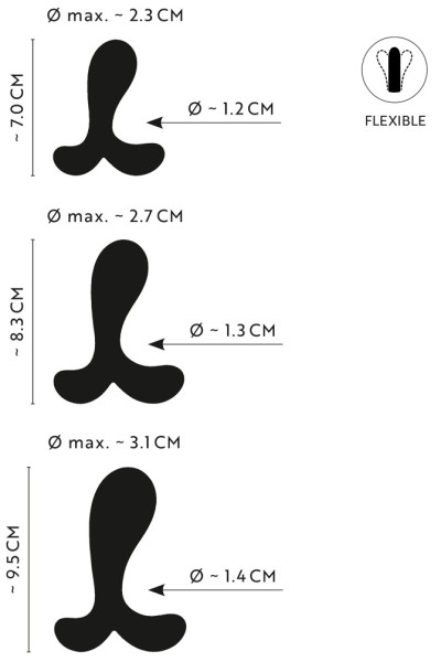 Kit 3 plug anali Butt Plug Training Set