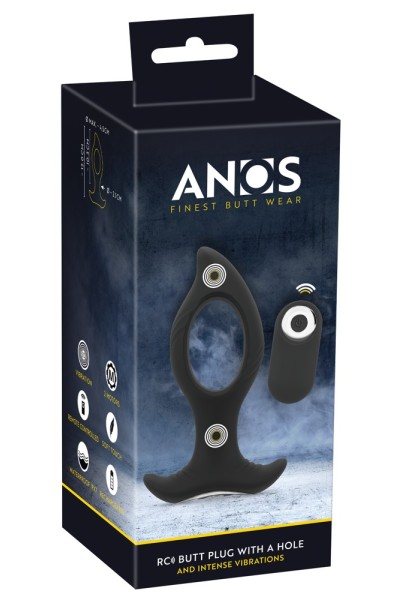 Plug anale vibrante con foro