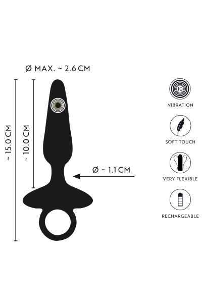 Plug anale vibrante flessibile 15 cm