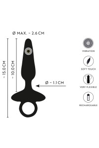 Plug anale vibrante flessibile 15 cm