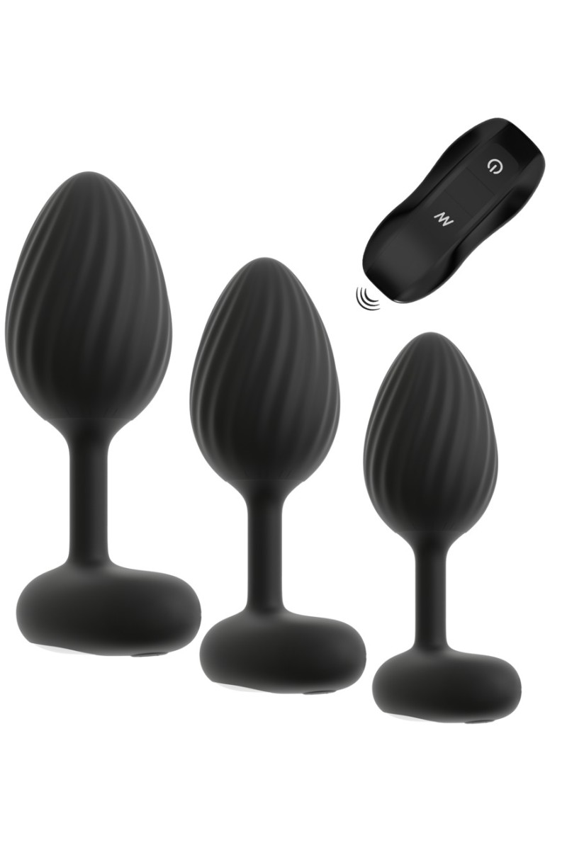 Set 3 plug anali vibranti RC Butt Plug Training Set