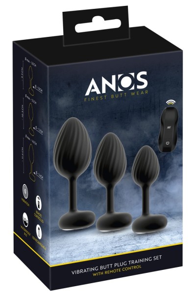 Set 3 plug anali vibranti RC Butt Plug Training Set