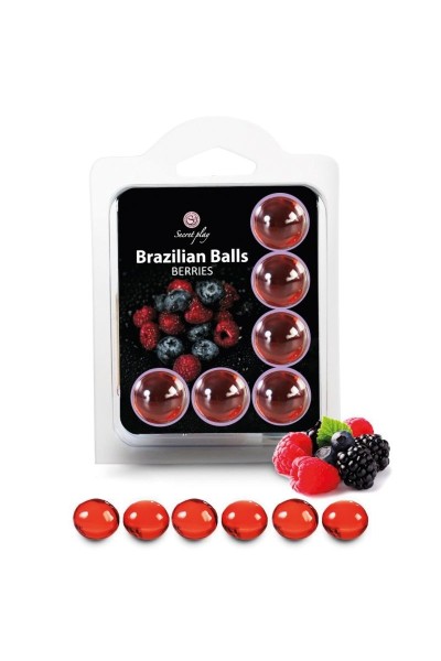 Lubrificante Brazilian Balls ai frutti di bosco 6 pz.