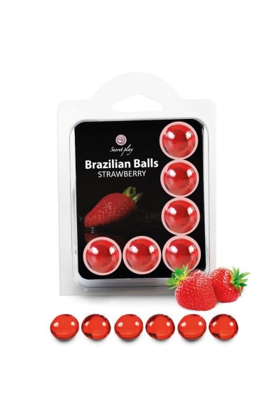 Lubrificante Brazilian Balls alla fragola 6 pz.