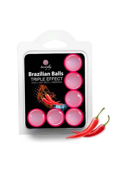 Lubrificante Brazilian Balls Triple Effect 6 pz.