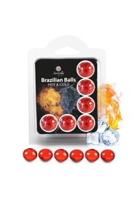 Olio da massaggi Brazilians Balls Hot & Cold 6 pz.