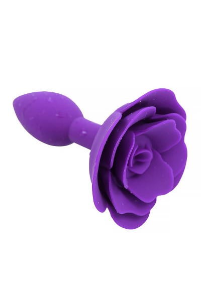 Plug anale viola a forma di rosa