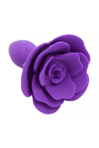 Plug anale viola a forma di rosa