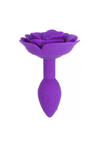 Plug anale viola a forma di rosa