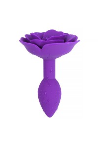 Plug anale viola a forma di rosa