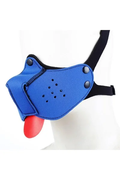 Maschera a forma di muso di cane blu